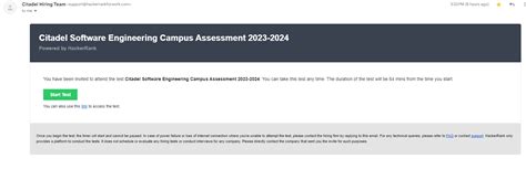 Jared W. . Citadel software engineering campus assessment 2022 2023